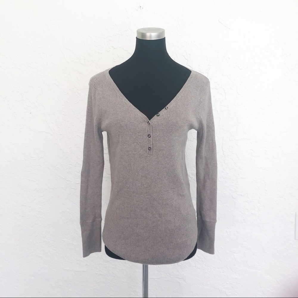 Hatch Maternity Ribbed Henley Nursing Top Shirt